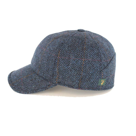 Mucros Weavers Men's Woollen Baseball Cap - Blue