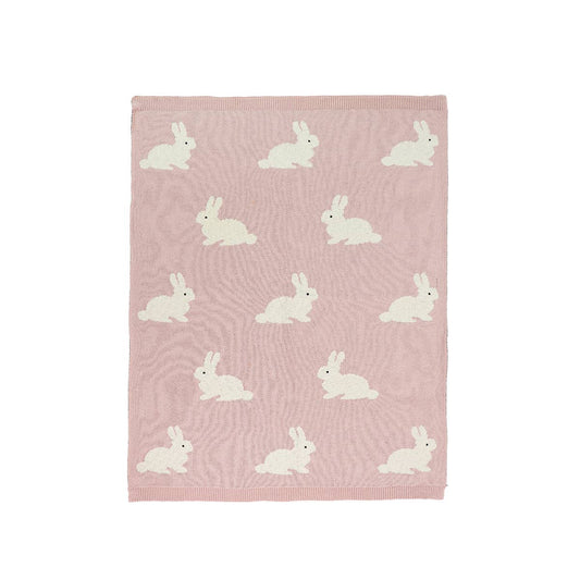 Viverano Organics - Bunny - Organic Jacquard Knit Baby Blanket