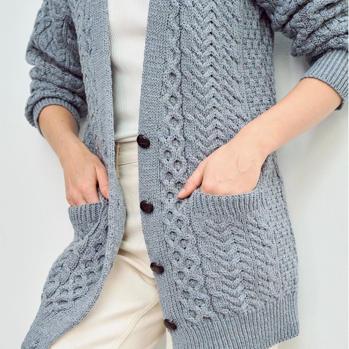 Delphi Blue Grey Cardigan