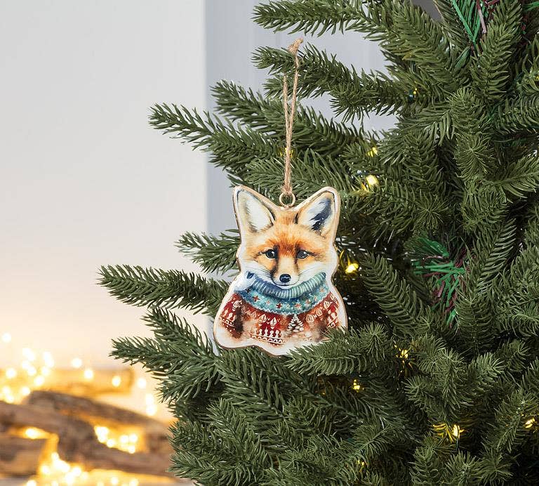 Abbott - Red Fox in Sweater Ornament