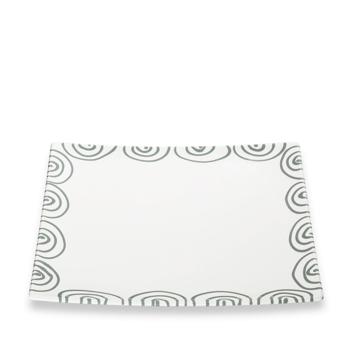 Dizzy Grey Square Platter 12.2"