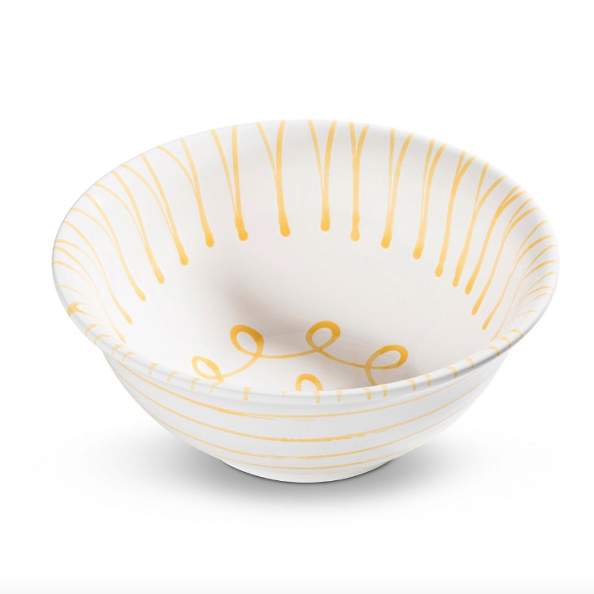 Dizzy Yellow Medium Salad Bowl 10.25"