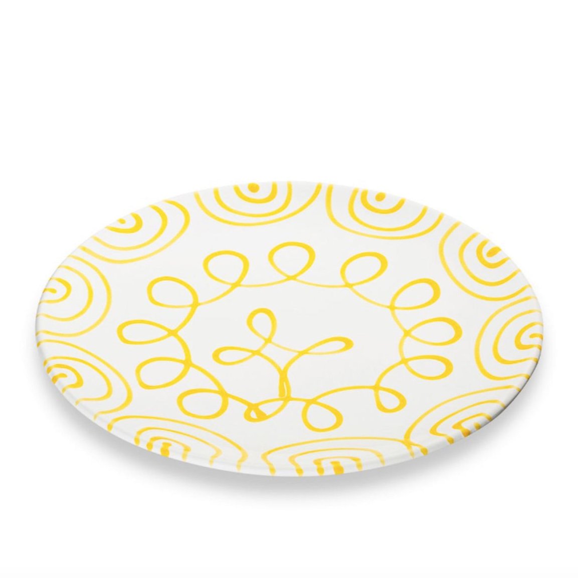 Gmundner Keramik Dizzy Yellow Coupe Dinner Plate 11"
