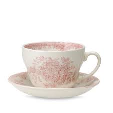 Pink Asiatic Pheasants Breakfast Cup & Saucer