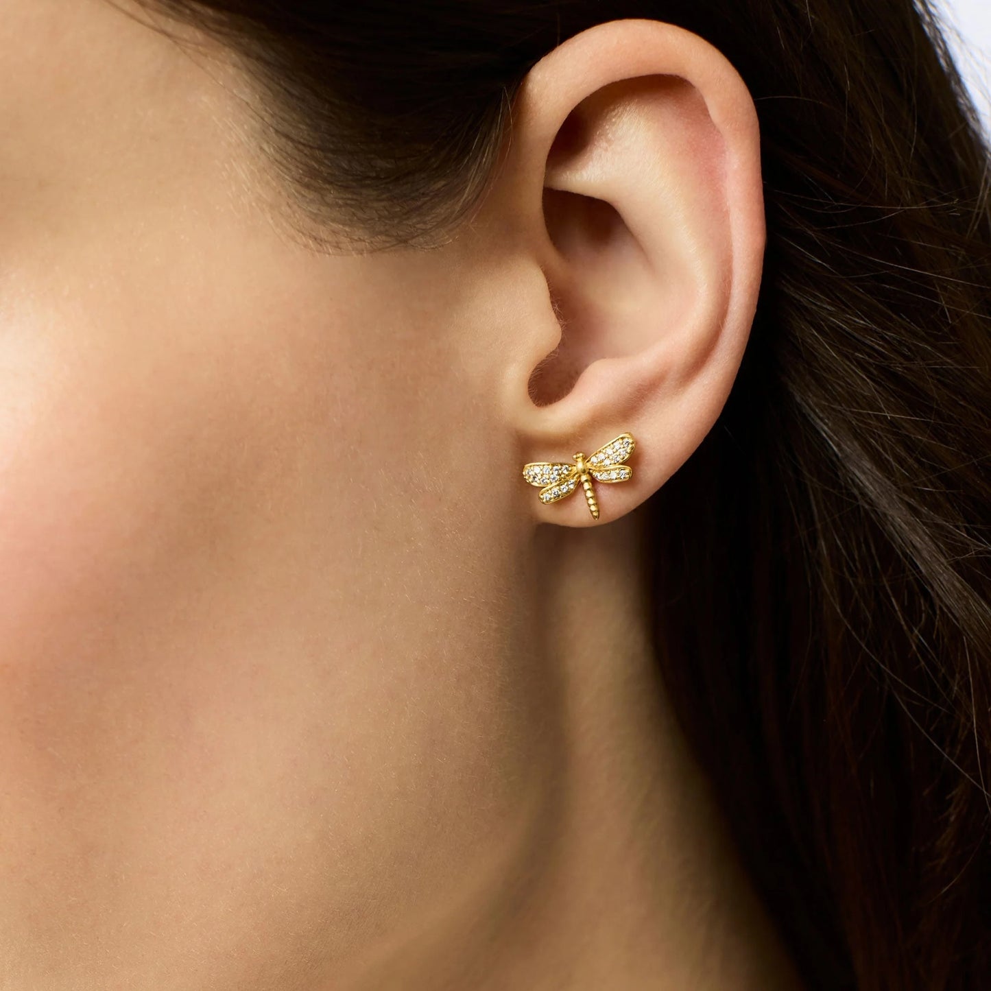 Julie Vos Dragonfly Pave Stud