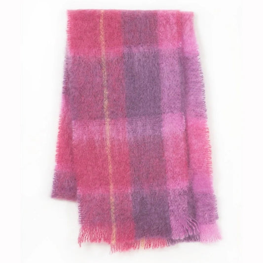 Cushendale Drumin Mohair XL Scarf - Berry