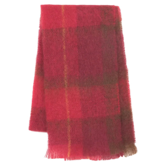 Cushendale Drumin Mohair XL Scarf - Cranberry