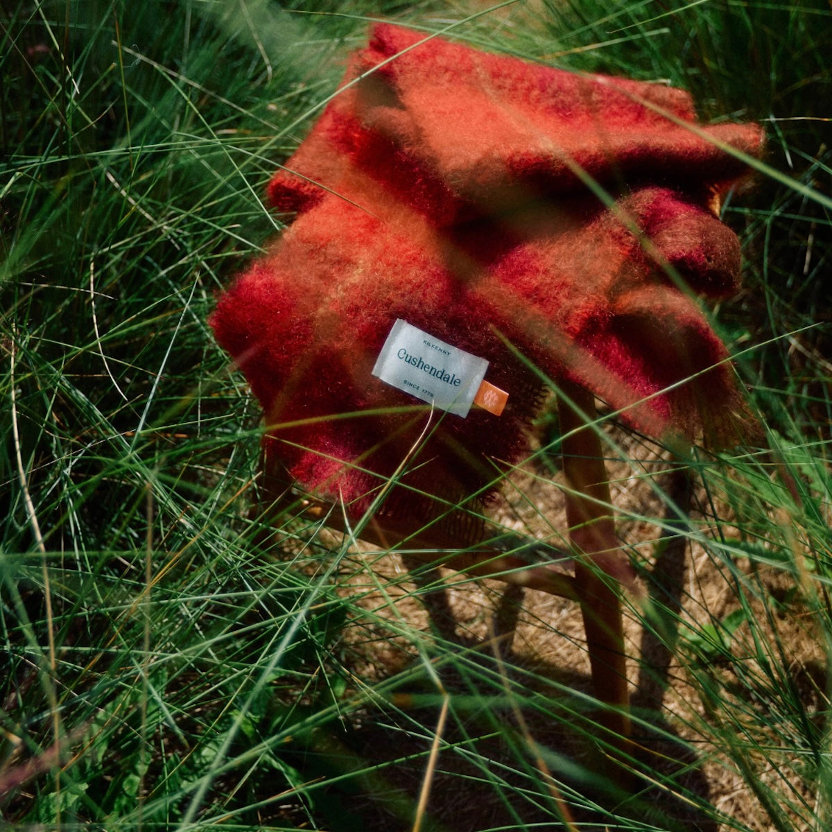 Cushendale Drumin Mohair XL Scarf - Cranberry