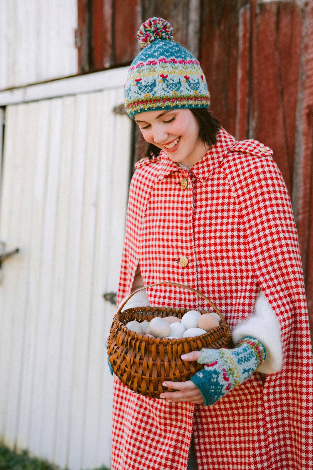 French Knot - Heirloom Hen Handwarmers - Teal