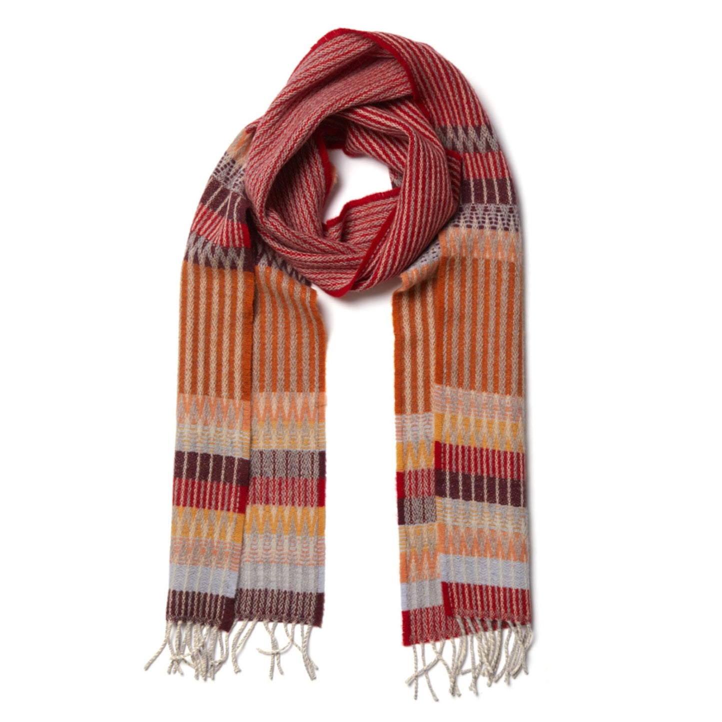 Wallace Sewell Edera Cranberry Lambswool Texture Scarf