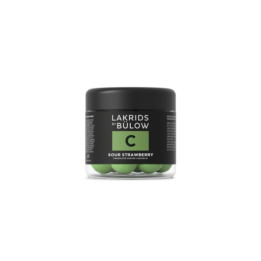 Lakrids by Bülow - C – SOUR  STRAWBERRY - White Chocolate Coated Red Licorice
