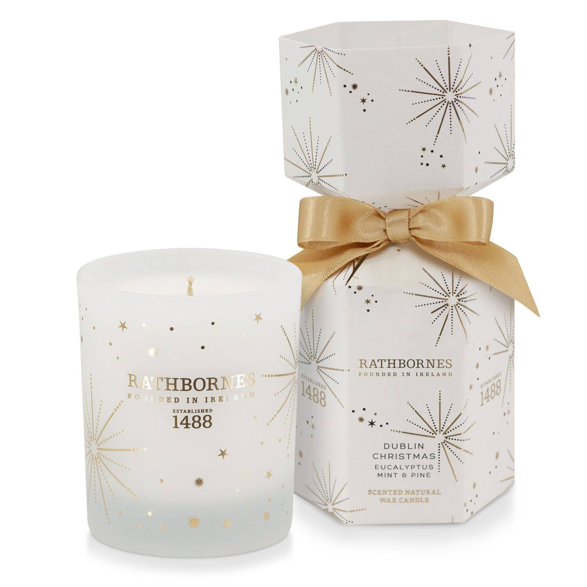 Rathbornes 1488 - Christmas Cracker Scented Candle - Dublin Christmas