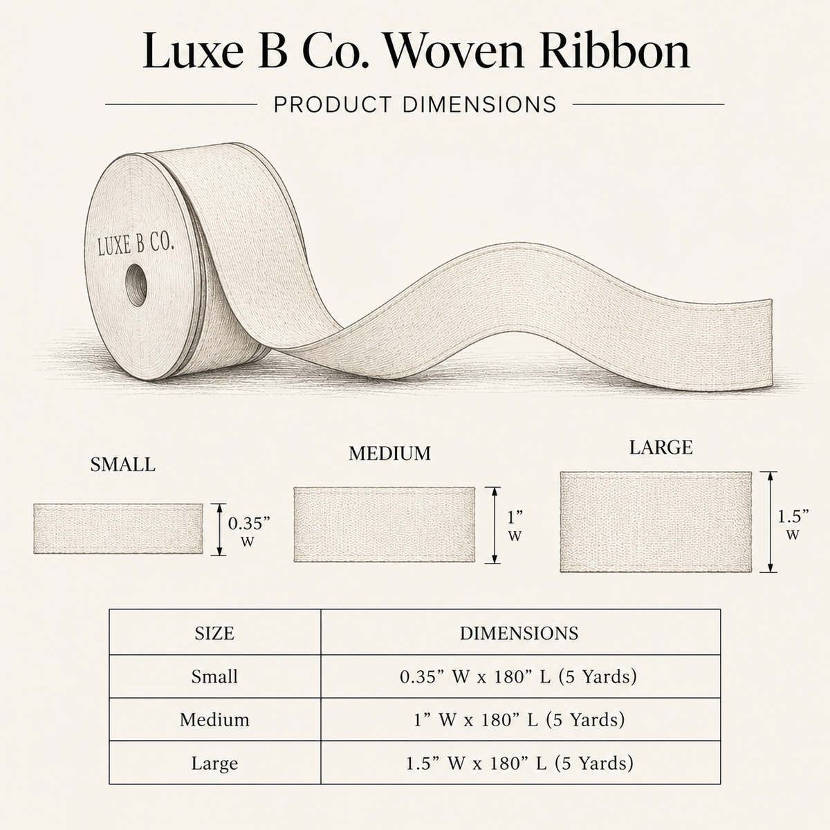Luxe B Co - Joyeux Noel Woven Ribbon White
