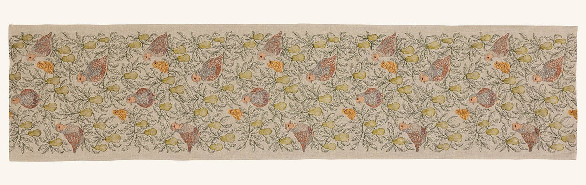 Coral & Tusk - Partridge in a Pear Tree Table Runner