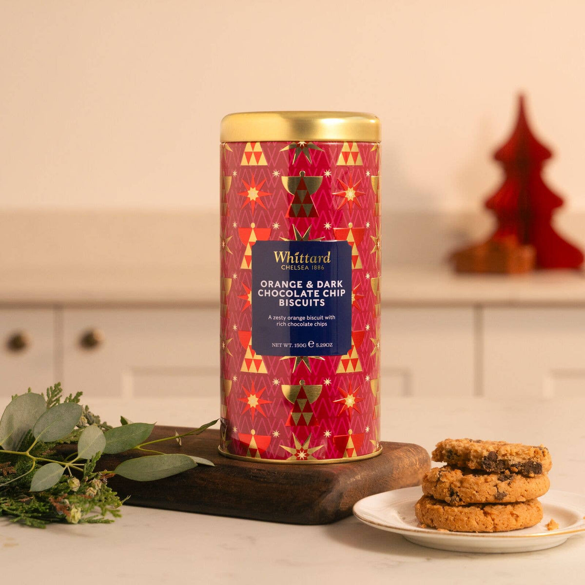Whittard of Chelsea - Orange & Dark Chocolate Chip Cookies Tin