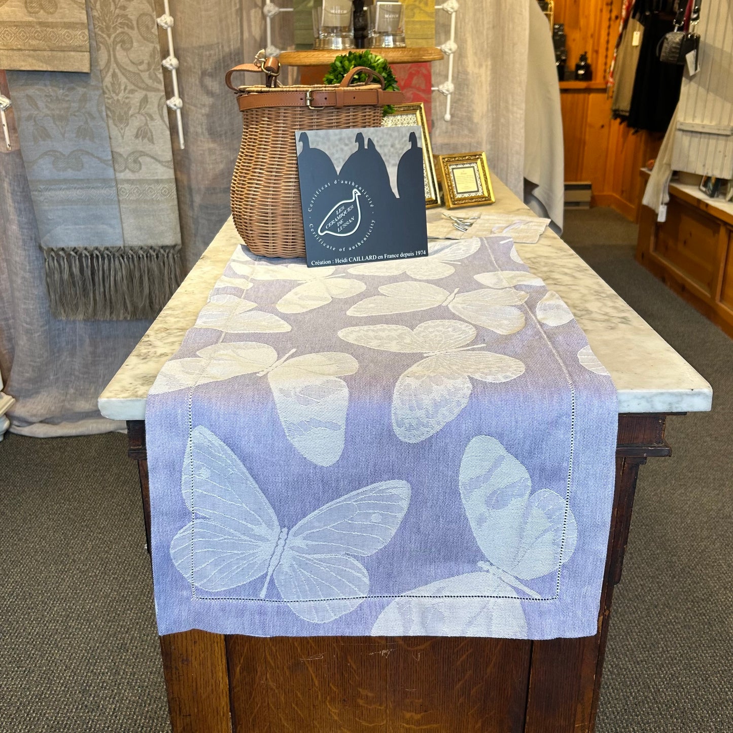 Fauna Runner Misto Lino Lavender Runner 19" x 68"