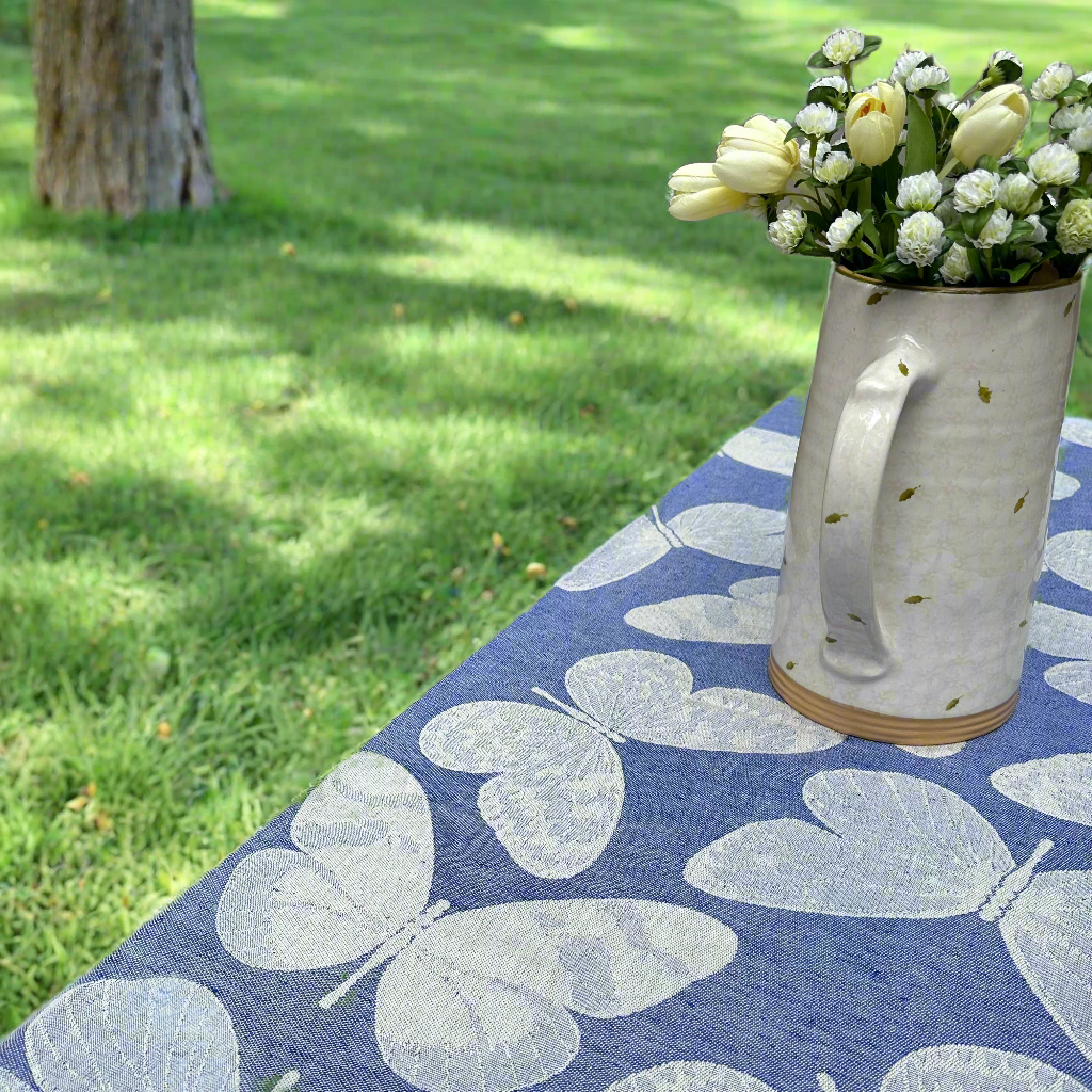 Tessitura Pardi Fauna Tablecloth - Royal Blue 68" x 68" (1 in stock)