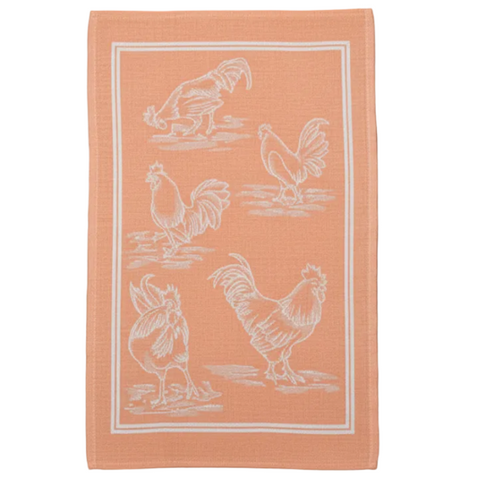 Tessitura Pardi Gallo (Rooster) Tea Towel - Orange