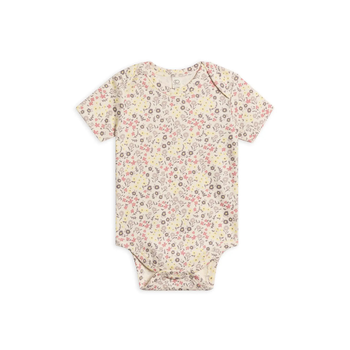 Colored Organic Afton Bodysuit - Giada Floral/Lilla