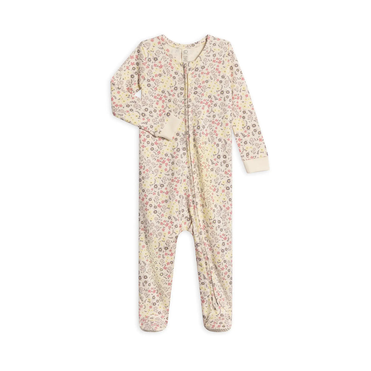 Colored Organics Peyton Footed Sleeper - Giada Floral/Lilla