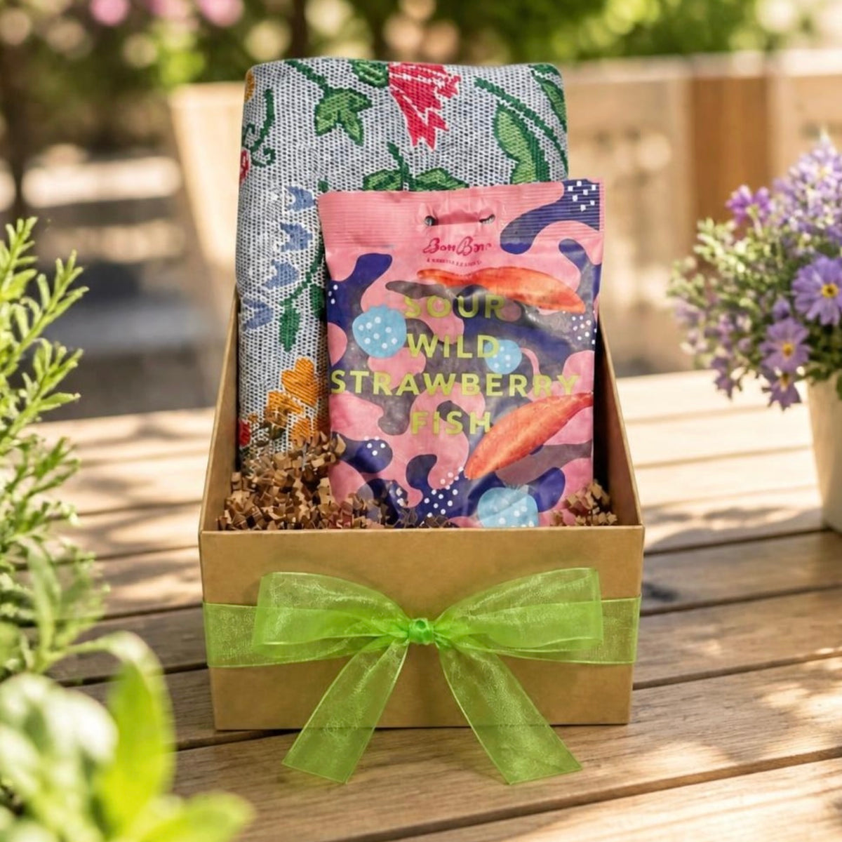 Swedish Gift With A Tea Towel & Swedish Candy