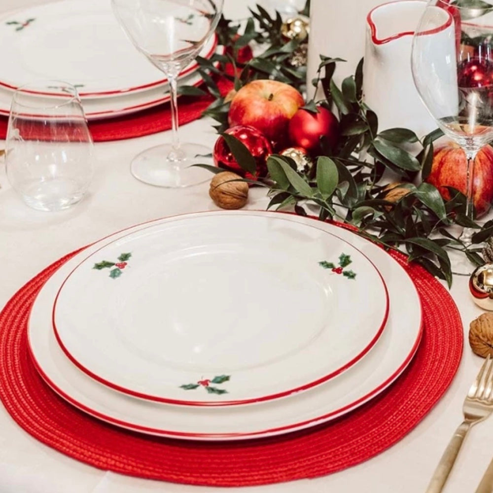 Winter Berry Red Gourmet Dinner Plate 10.6