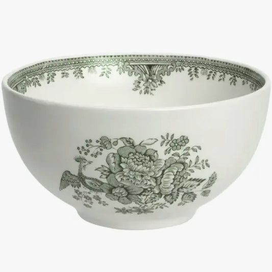 Green Asiatic Pheasants Small Footed Bowl