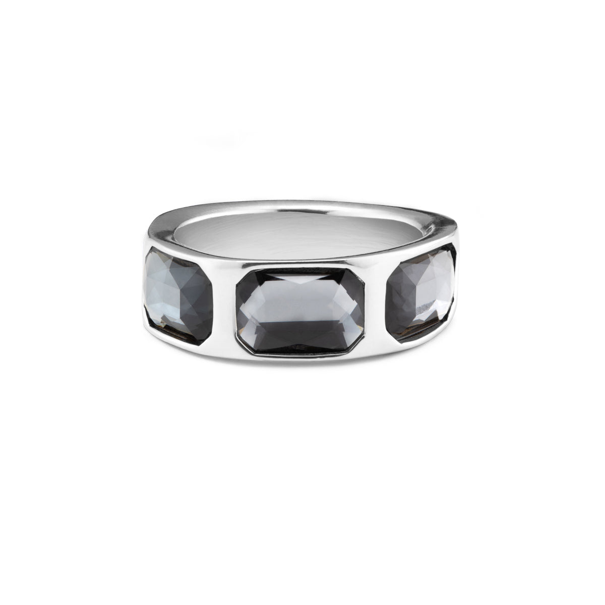 The Guardian Ring Sz 7.5 -Grey Crystal