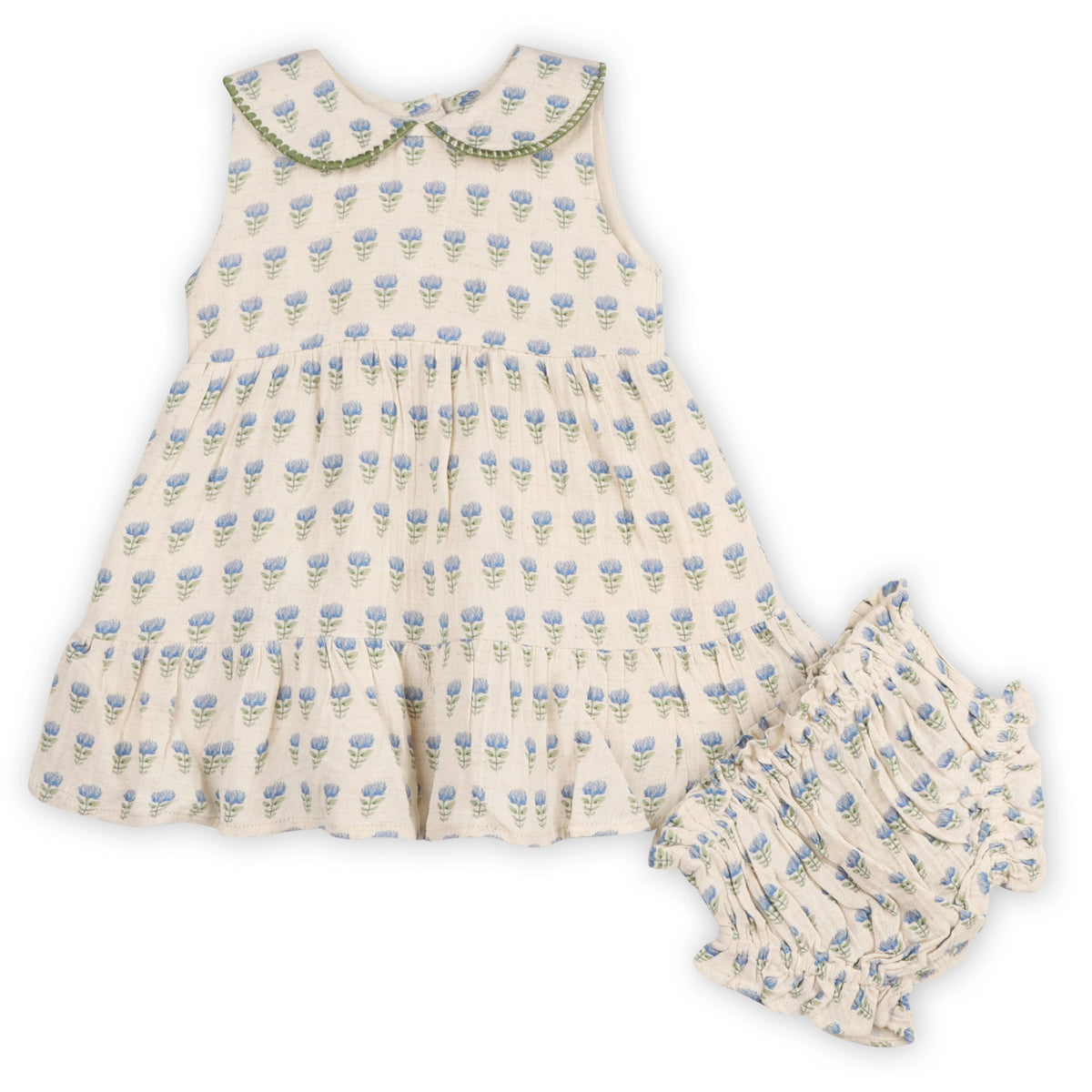 Viverano Organic Harper Floral Baby Dress & Bloomer