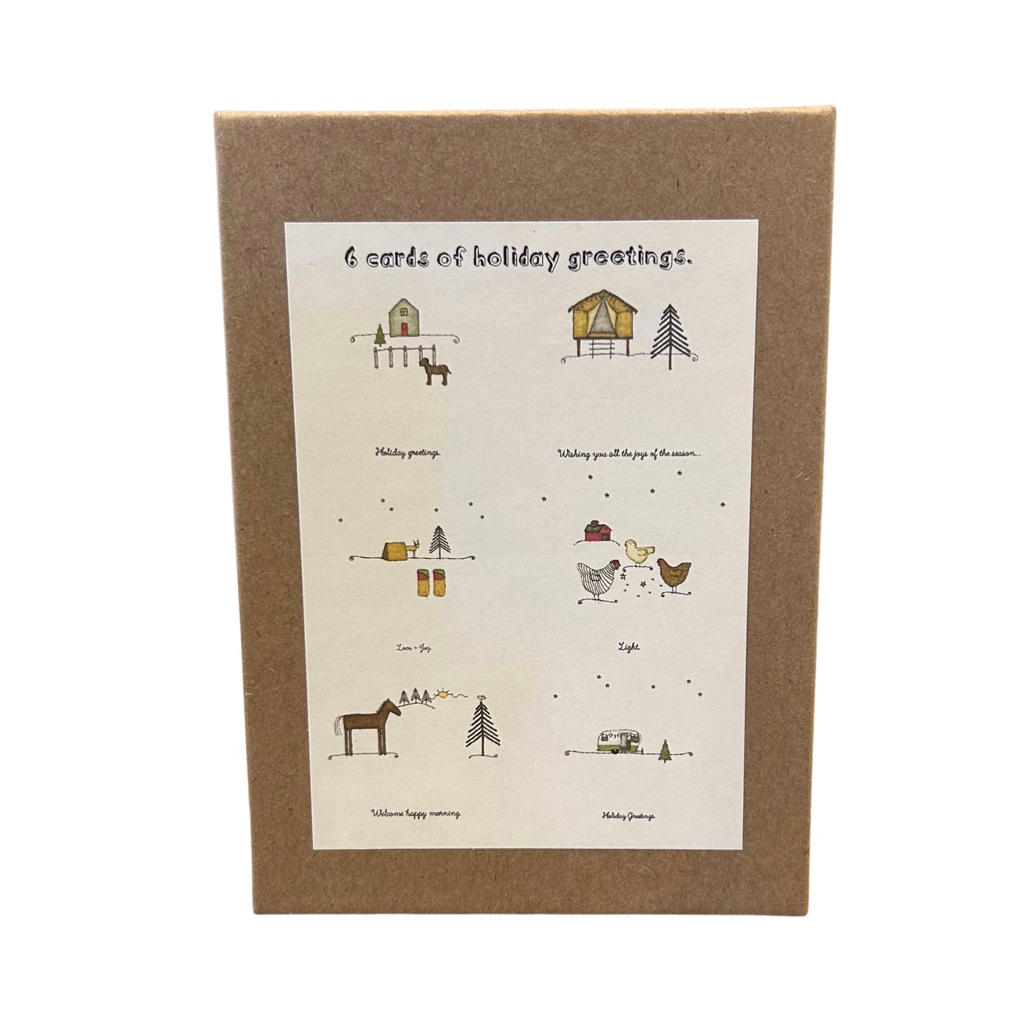 Holiday Greetings Card Set/6 Boxed Set
