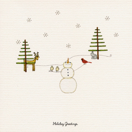 Holiday Greetings Snowman Card