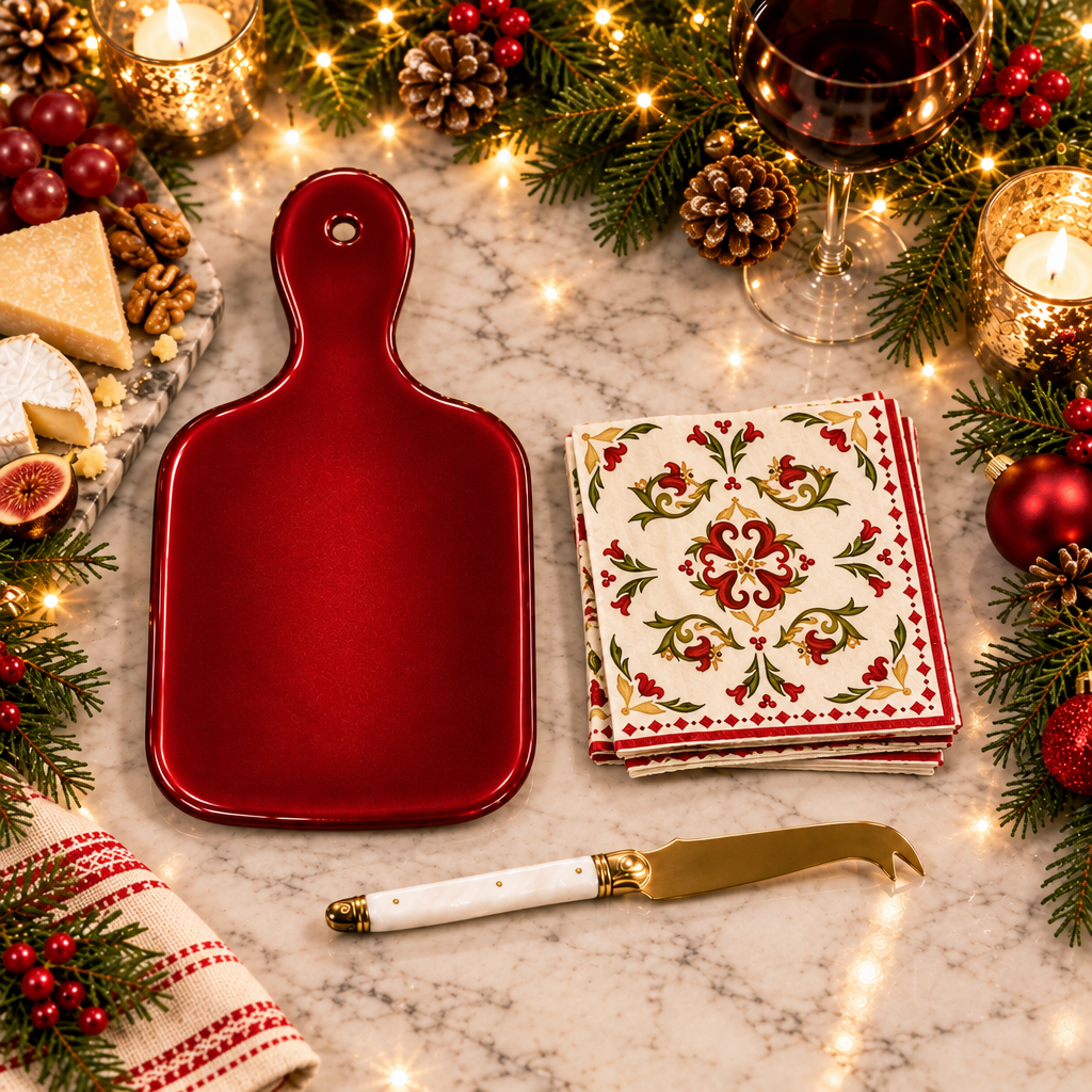 Le Cadeaux Garnet Mini Cheese Board Gift Set