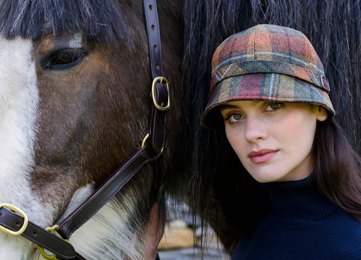 Mucros Weavers Flapper Hat - Multi Plaid