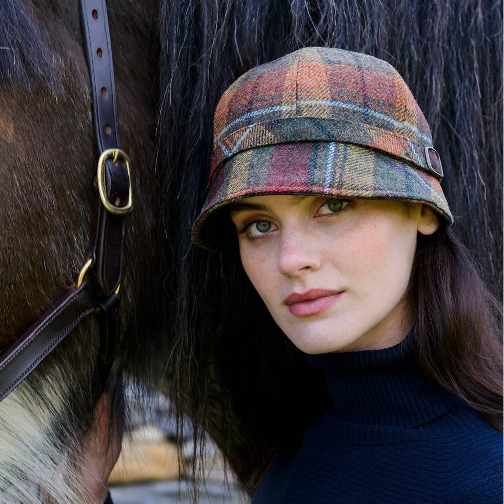 Mucros Weavers Flapper Hat - Multi Plaid