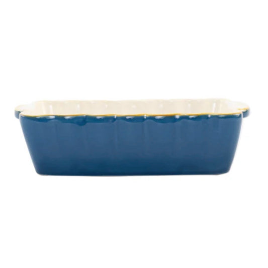 Italian Bakers Blue Small Rectangular Baker