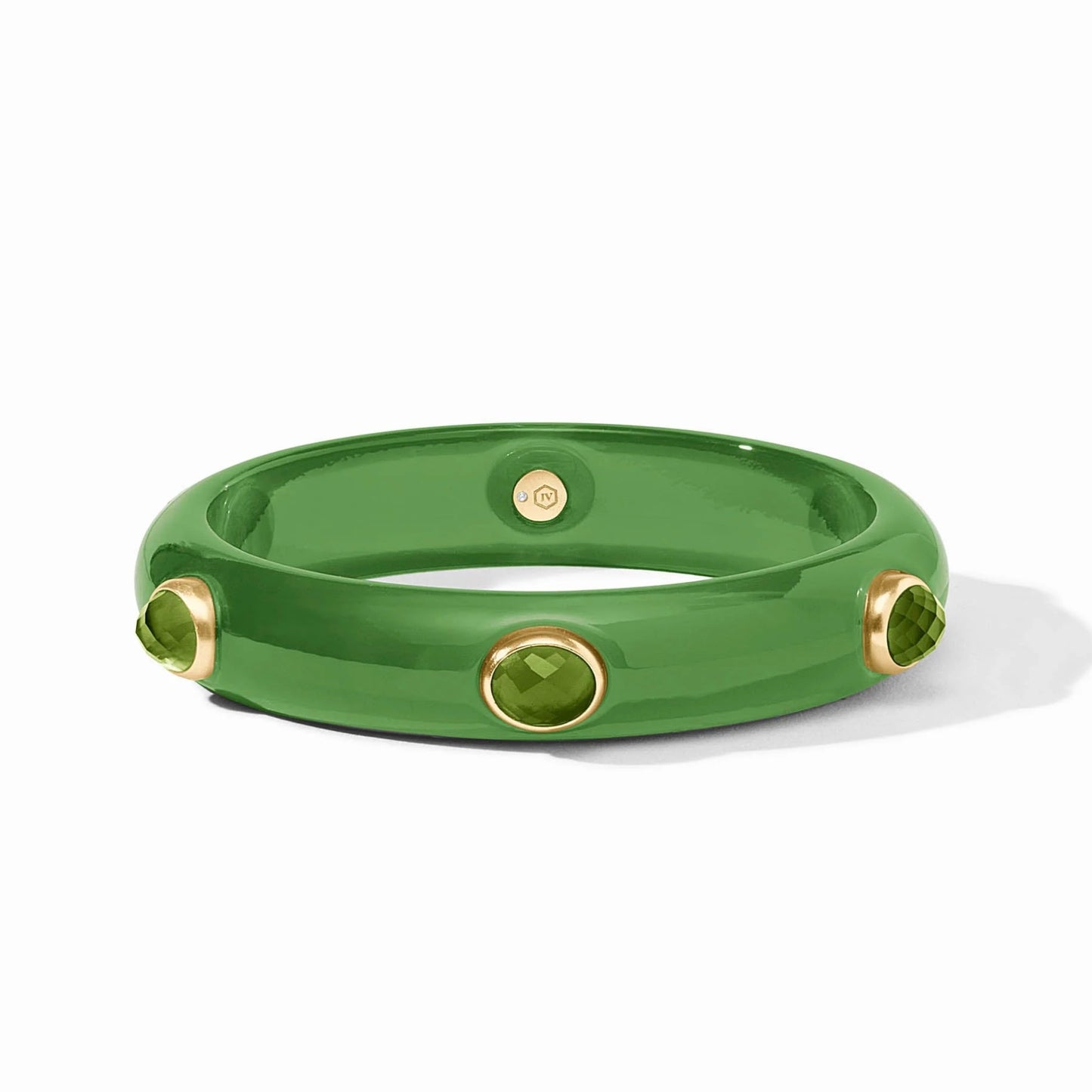 Julie Vos Carnaby Stone Bangle - Palmetto Green Medium