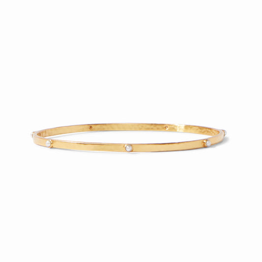 Julie Vos Crescent Stone Bangle - Pearl Medium