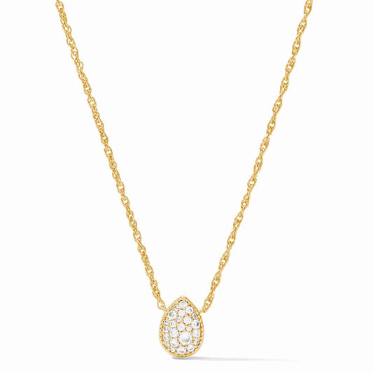 Julie Vos Pavé Teardrop Delicate Necklace - Cubic Zirconia