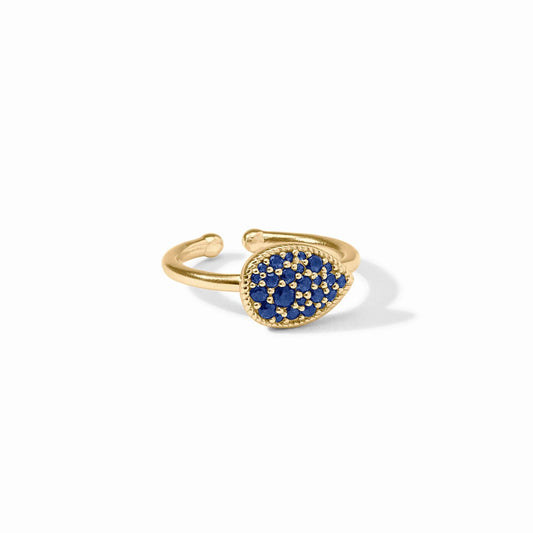 Julie Vos Pave Teardrop Stacking Ring - Sapphire