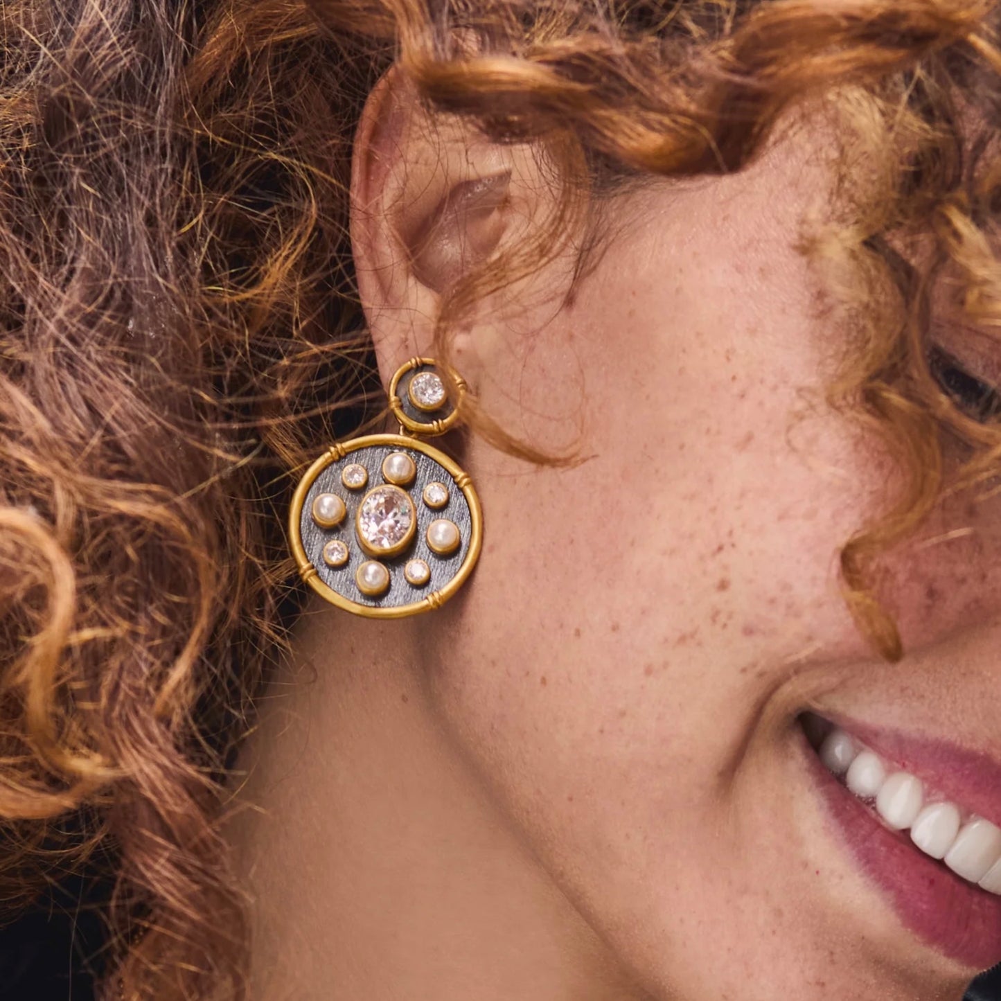 Julie Vos Tribeca Statement Earring - Cubic Zirconia