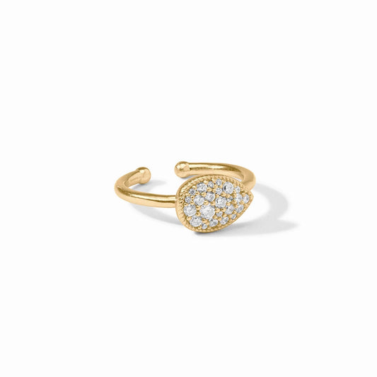 Julie Vos Pave Teardrop Stacking Ring - Cubic Zirconia