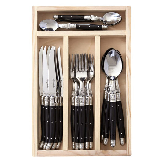 Laguiole Flatware 24 pc Black