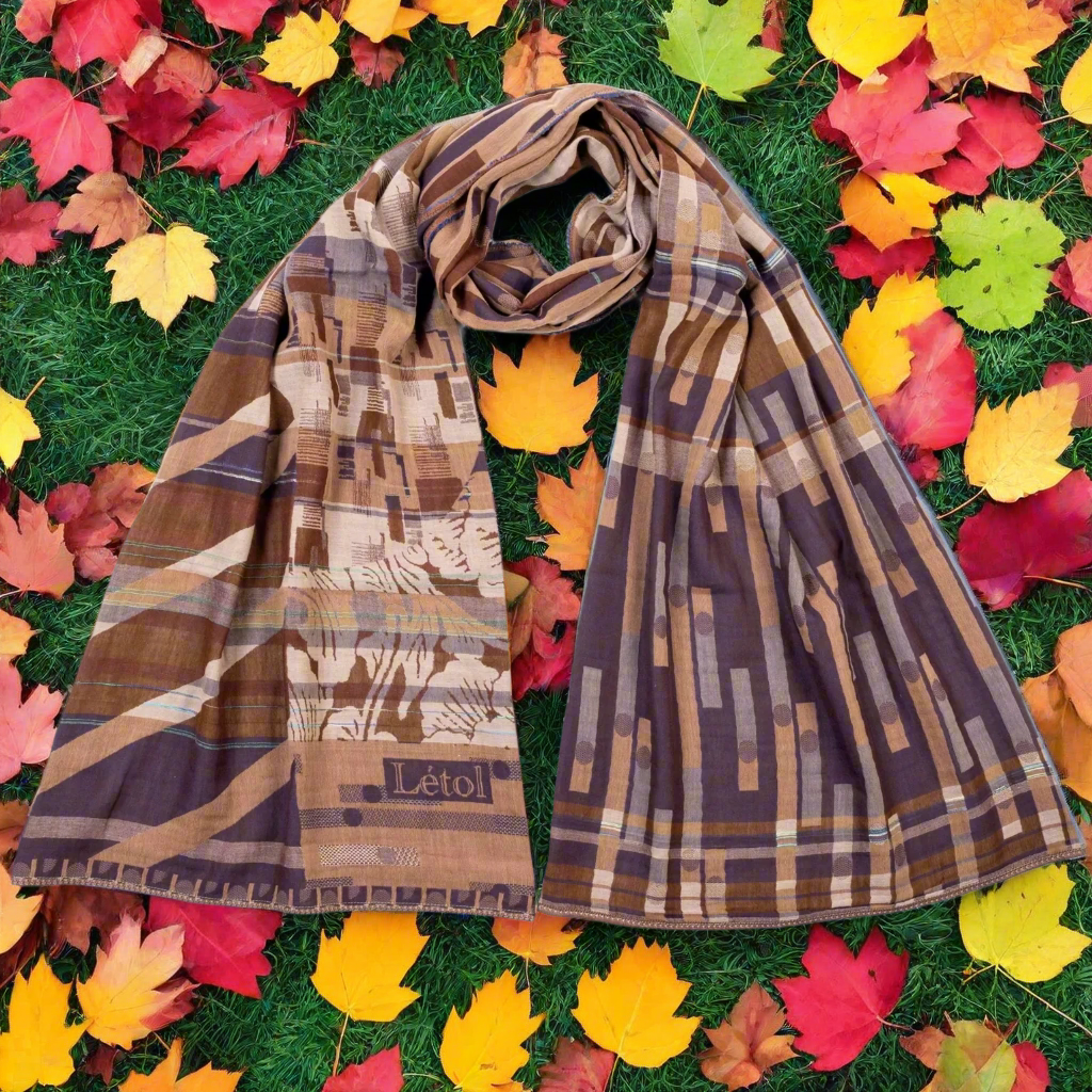 Létol Nicolas Aubergine Organic Cotton Scarf