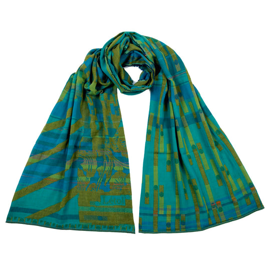 Létol Nicolas Waouh Green Organic Cotton Scarf