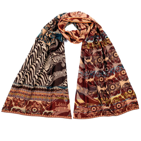 Létol Zadig Mandarin Duck Organic Cotton Scarf