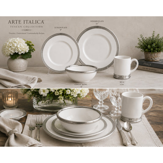 Arte Italica Tuscan Place Setting with cereal bowl