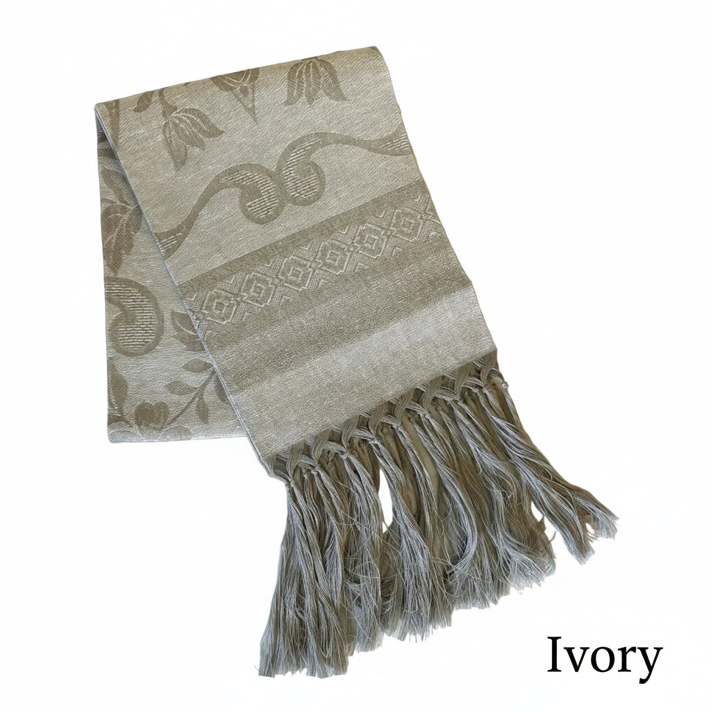 Tessitura Pardi Damasco Rustica 100% Linen Large (Bath) Towel with Fringe