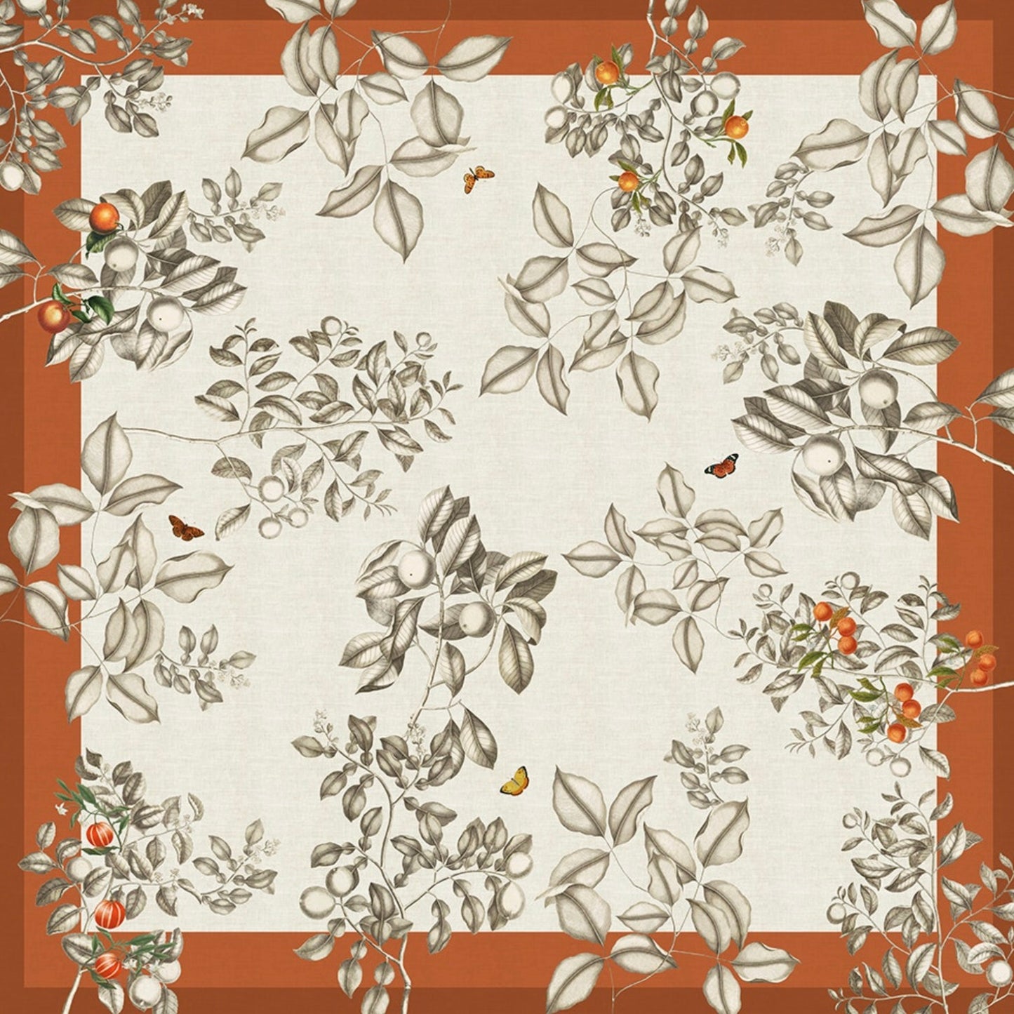 Mandarines Rouille Tablecloth