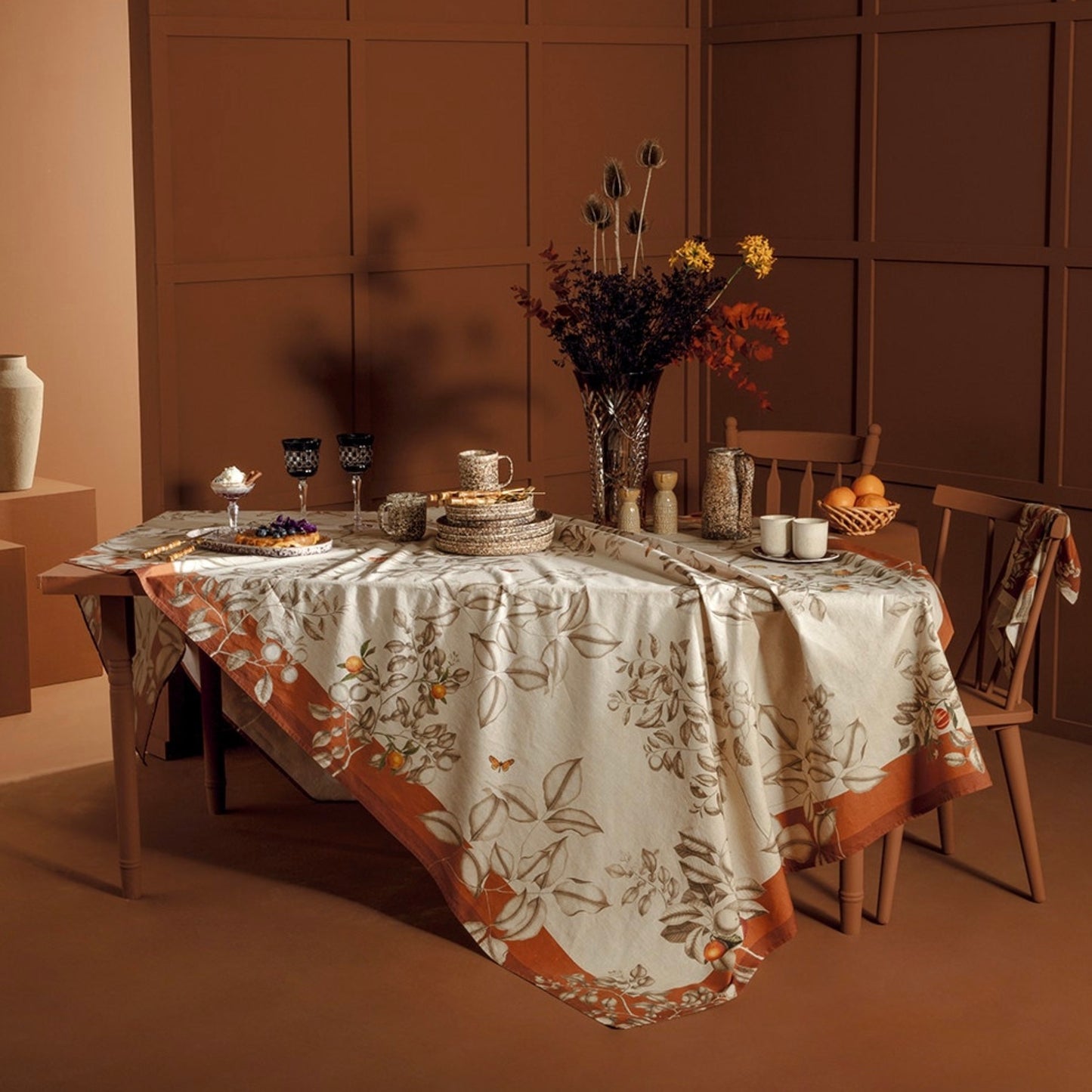 Mandarines Rouille Tablecloth