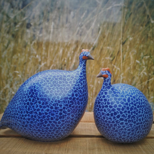 Les Ceramiques de Lussan Guinea Matte Blue Spotted Lavender